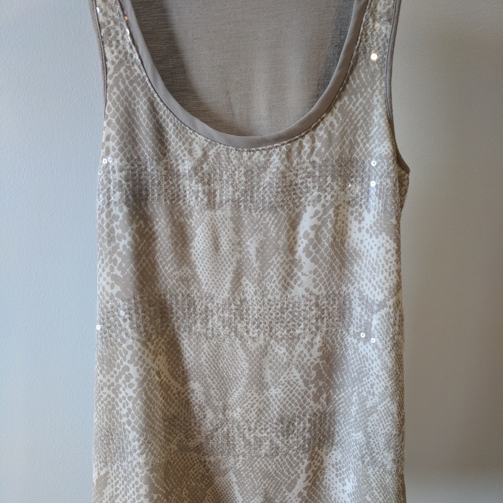 Express faxu snakeskin tank top